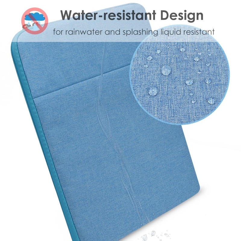 ProElife 12-Inch Laptop Tablet Sleeve Case Canvas Cover for 2023-2014 Surface Pro 4/5 / 6/7 / 7+ / 8/9|Surface Laptop Go 1/2/3 12.4"|MacBook Air/Pro 13'' M1|Galaxy Tab S8+/S7+ Bag (Blue) - Image 4